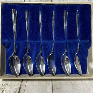 1856 R. Wallace set of 6 Baby Spoons in Original‎ Box no Lid